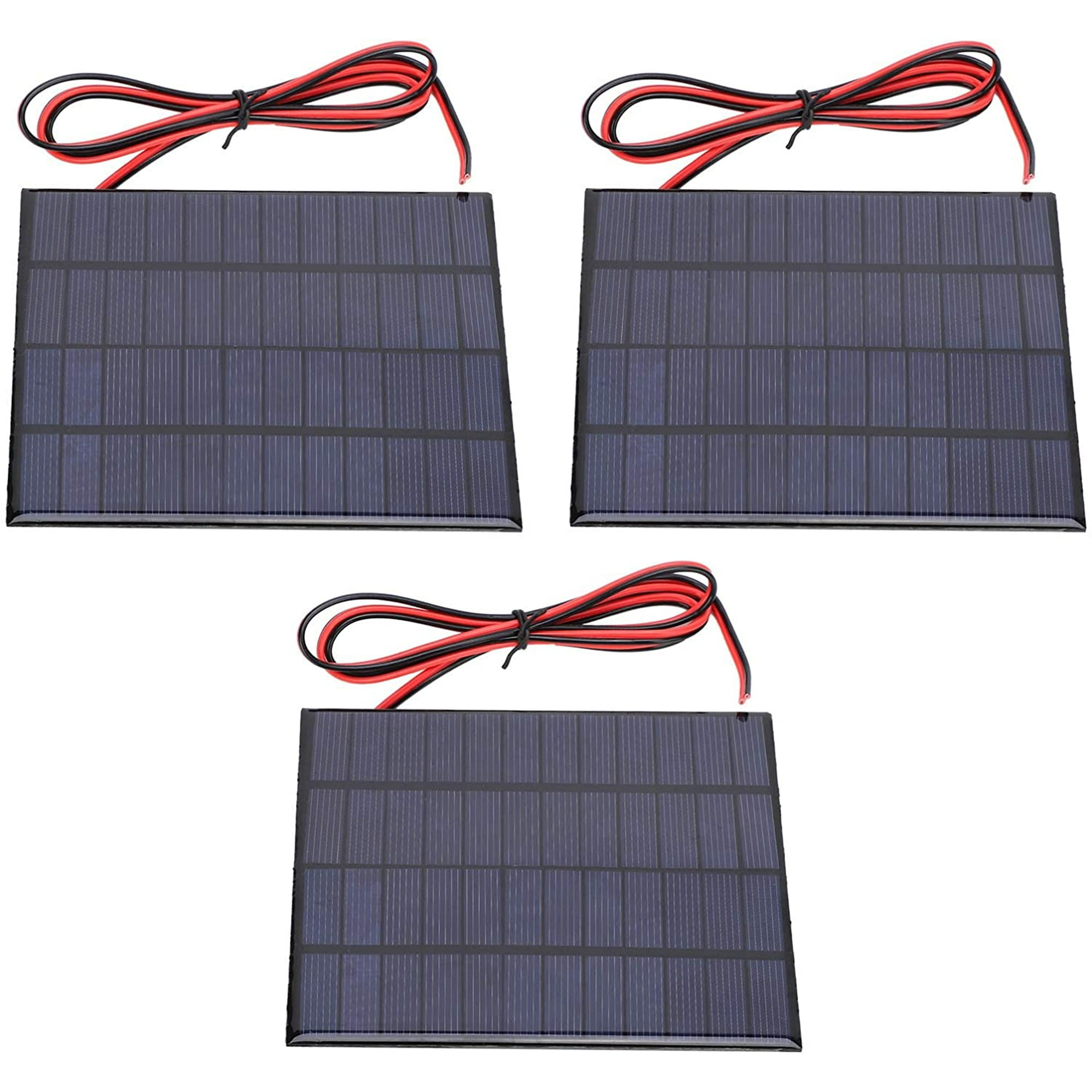 3pcs 12V 160mA Solar Panel Charger Battery with 3.3ft Cable 3pcs 12V 160mA Solar Panel Charger Battery with 3.3ft Cable